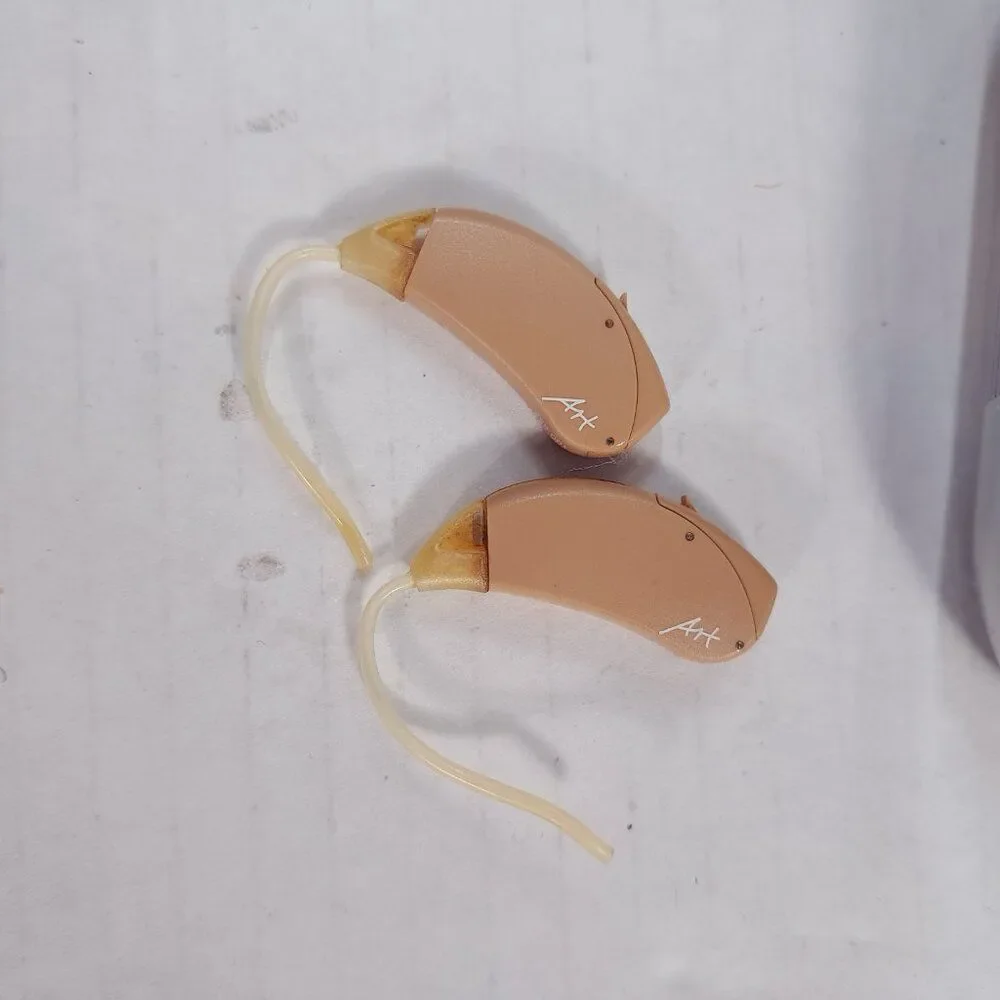 Phonak‎ Art Microsavia 100 DSZ Hearing Aids left right beige with case FOR PARTS